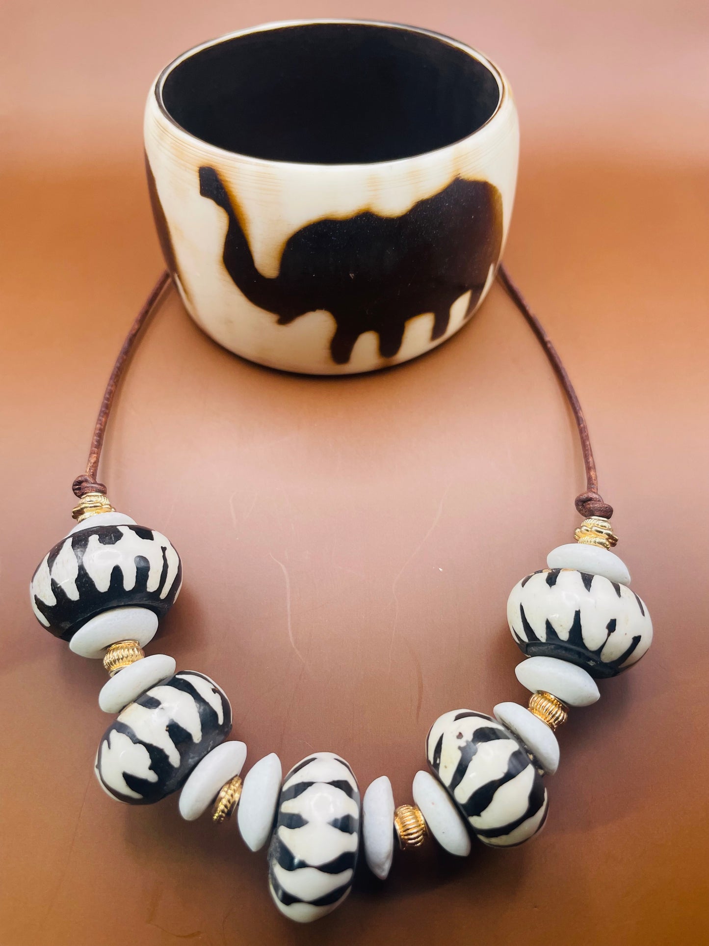 Batik Barrel Necklace