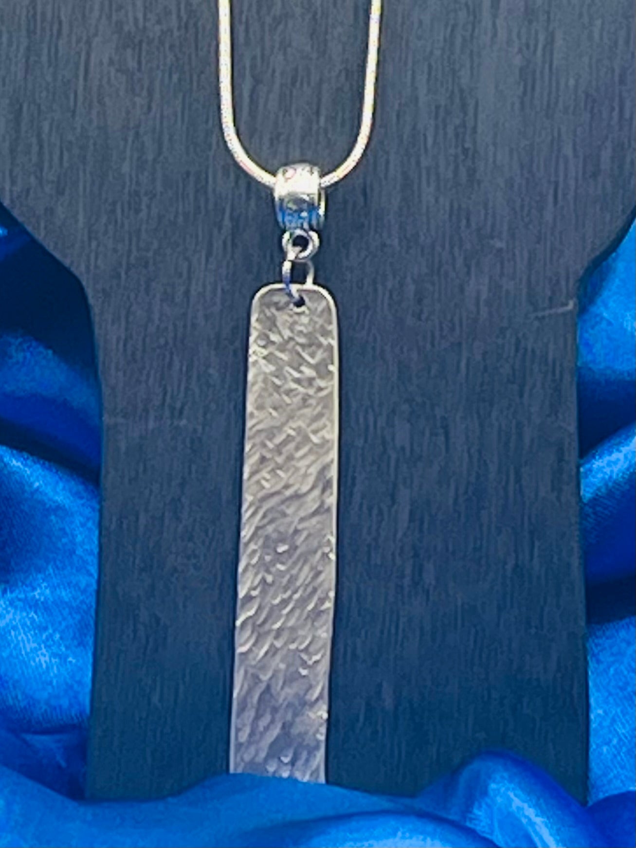 Vertical Sterling Silver Bar Pendant