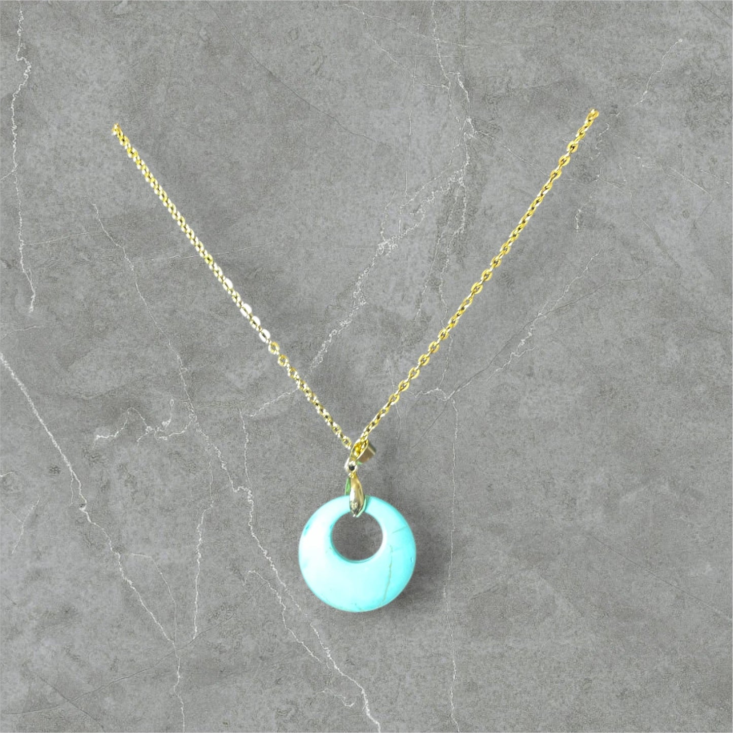 Turquoise Donut Pendant