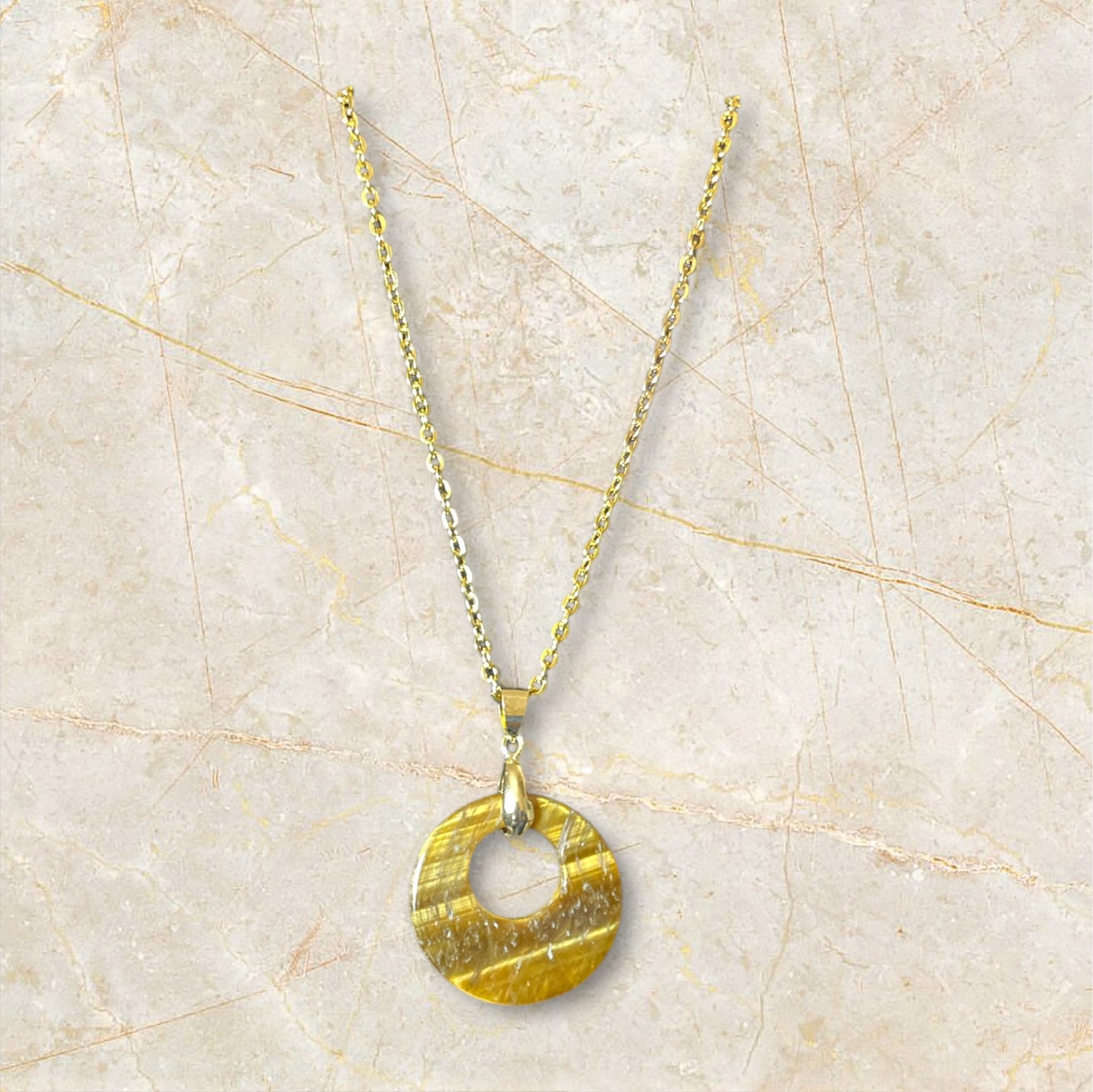 Tiger's Eye Donut Pendant
