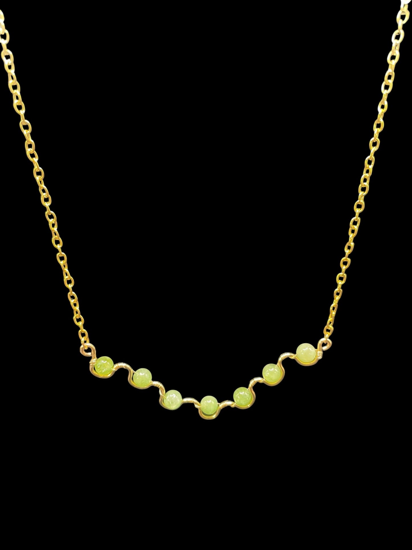 Hematite Bead V Necklace Set