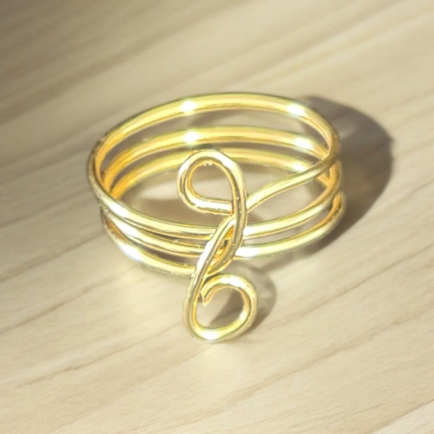 Gold Colored Wire Wrapped Ring