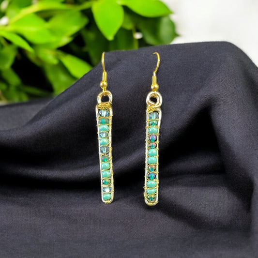 Seed Bead Pencil Earrings