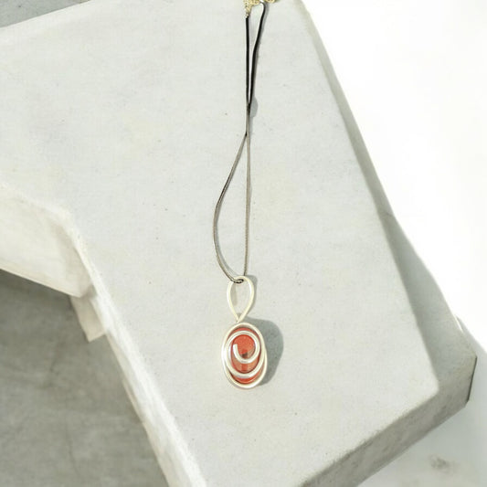 S Shaped Cabachon Pendant