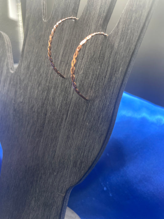 Copper Twisted Hoop Earrings