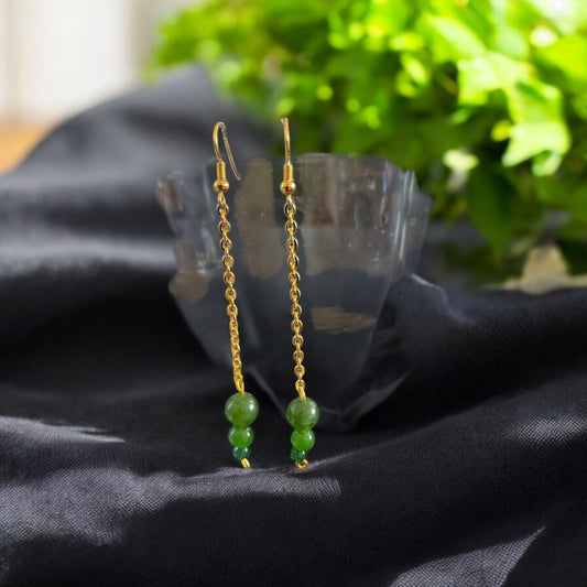 Long Jade Earrings